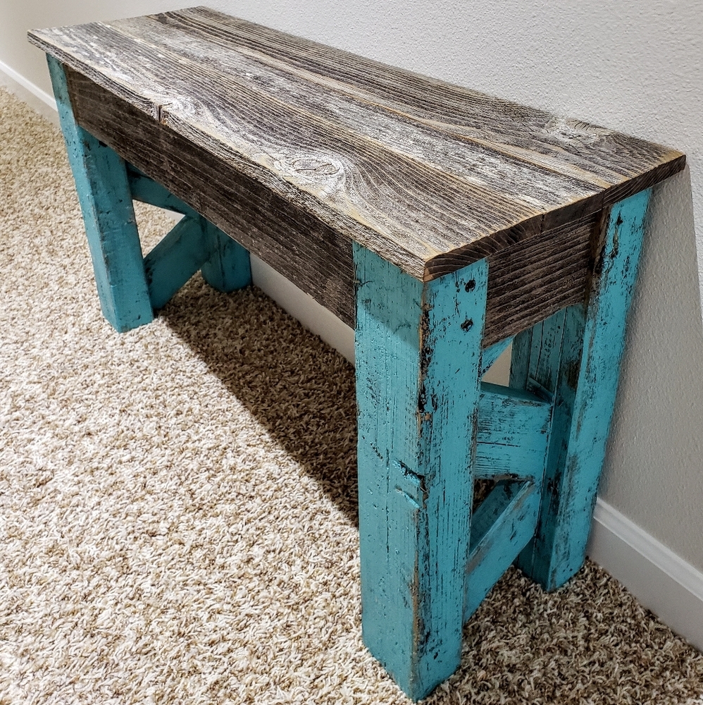 One-of-a-kind handcrafted bench